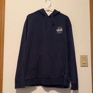 Vans Navy Pullover Hooded Sweatshirt with Chest Logo